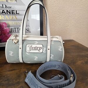 Juicy Couture Light Blue and White Mini Bag